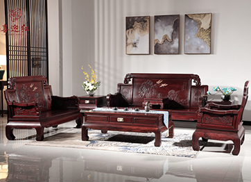 喜迎紅紅木|紅酸枝《國粹沙發(fā)》沙發(fā)：尖峰驕粹，慢晶人生